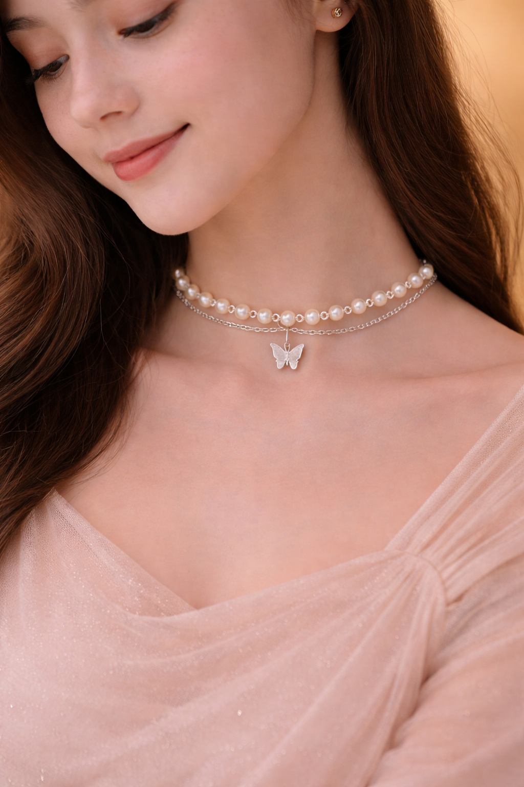 Classic Pearl Chain Choker