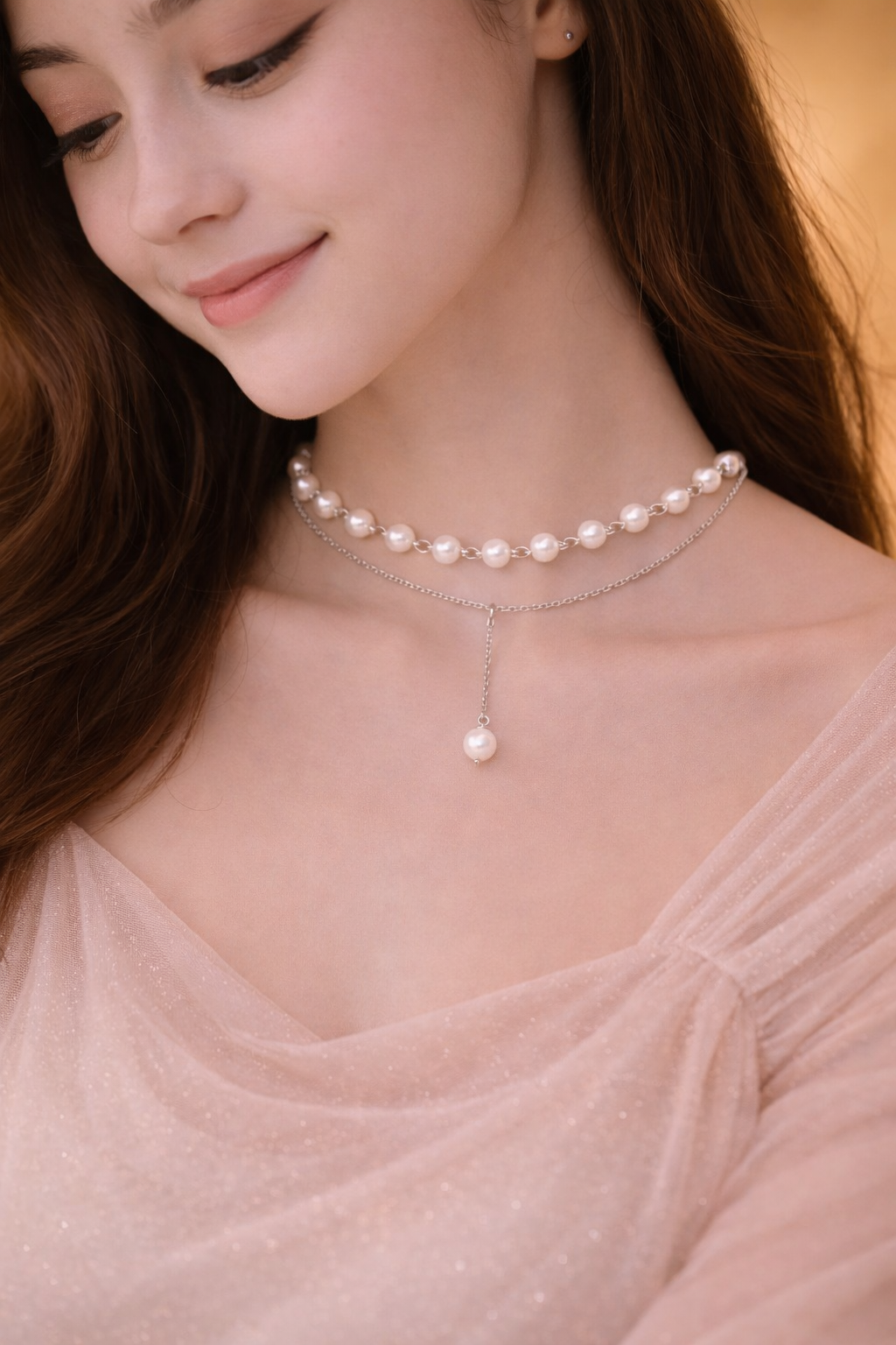 Pearl Y-Drop Necklace