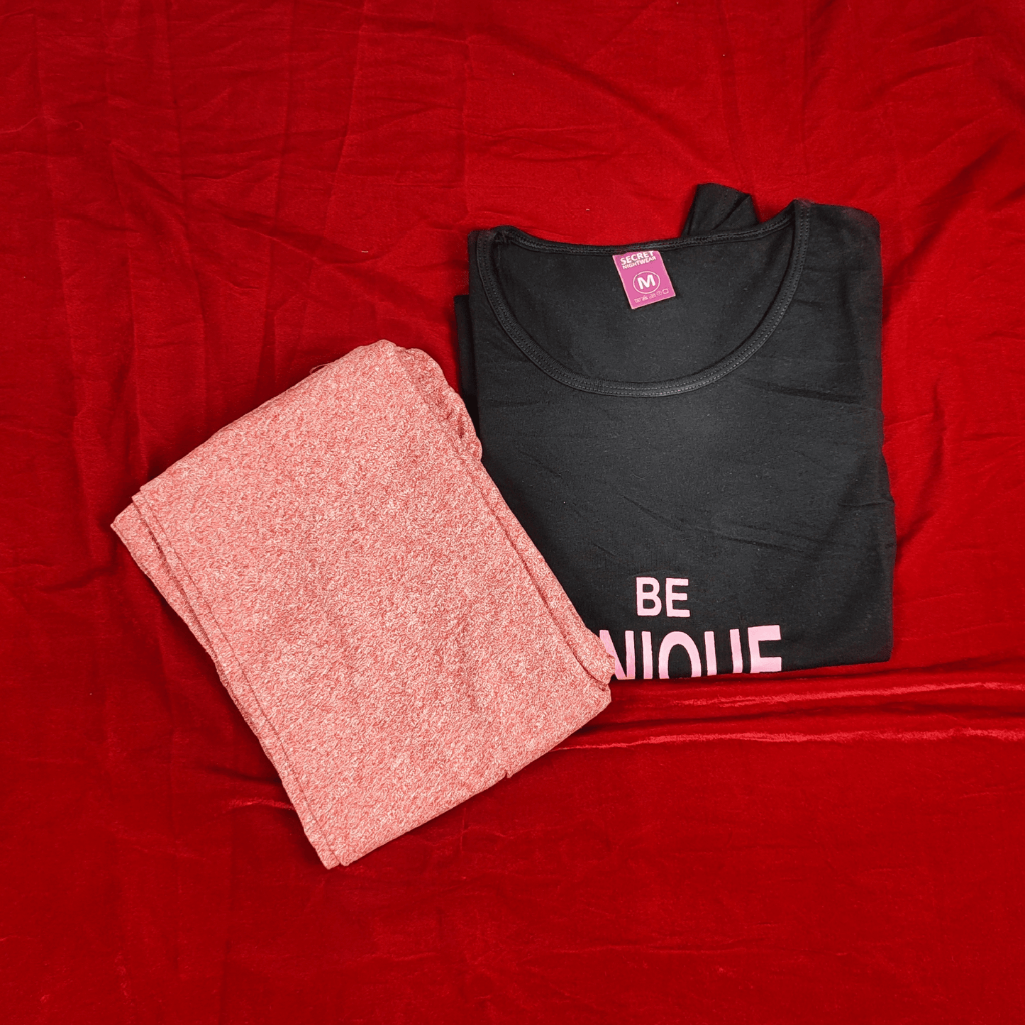Be Unique Pajama Suit | Color: Pink | Size: M |