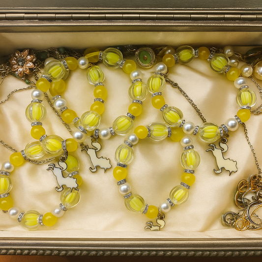 Sunshine Yellow Bunny Charm Bracelet