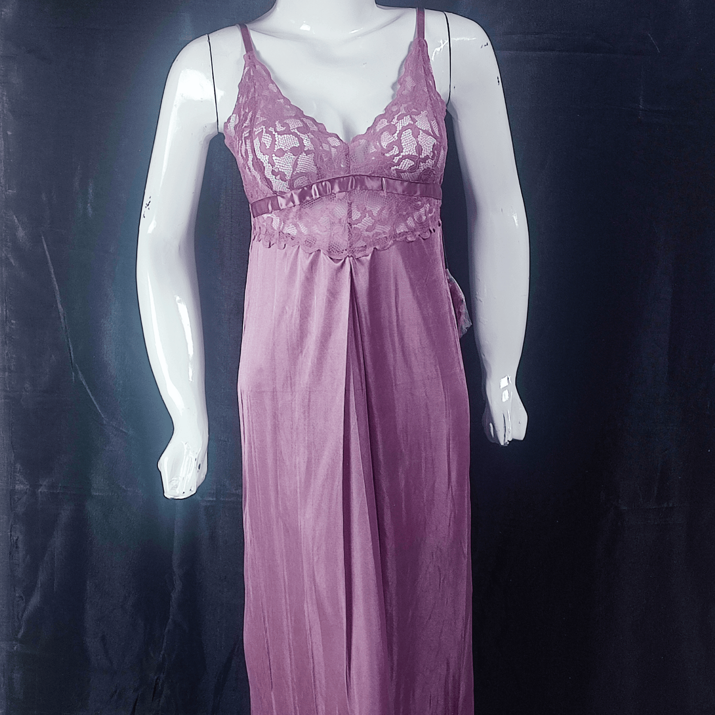 Dusky Rose Nightwear Set | Color: Purple | Size: Free | Fabric: Satin