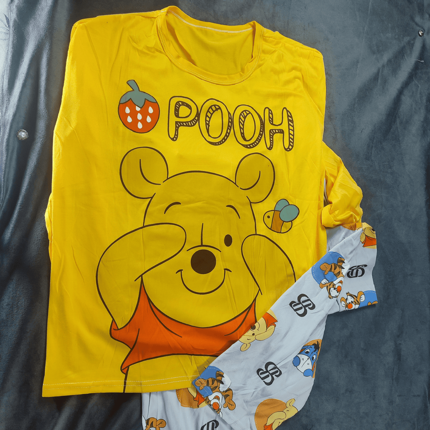 Honey Hug Pajama Set | Color: Yellow | Size: Free |