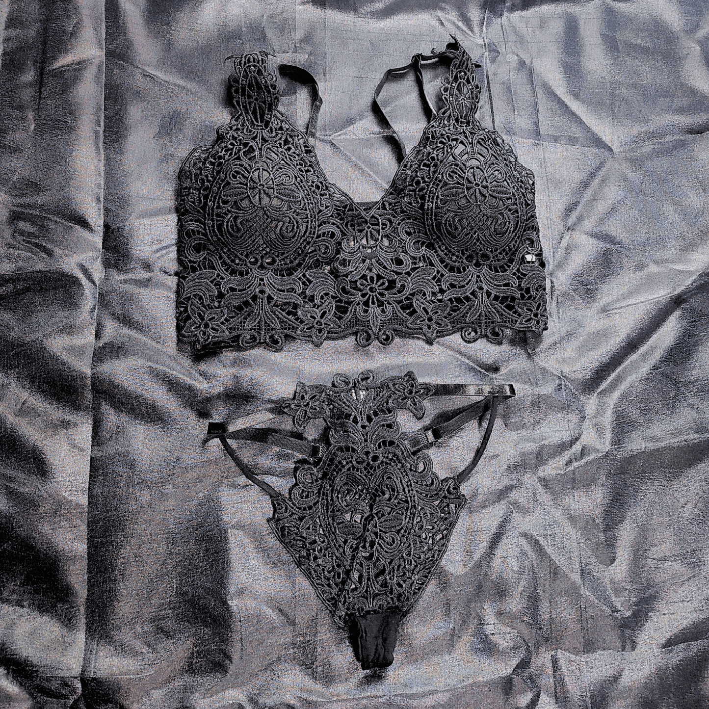 Lace Symphony Bralette Set | Color: Beige | Size: S/M |
