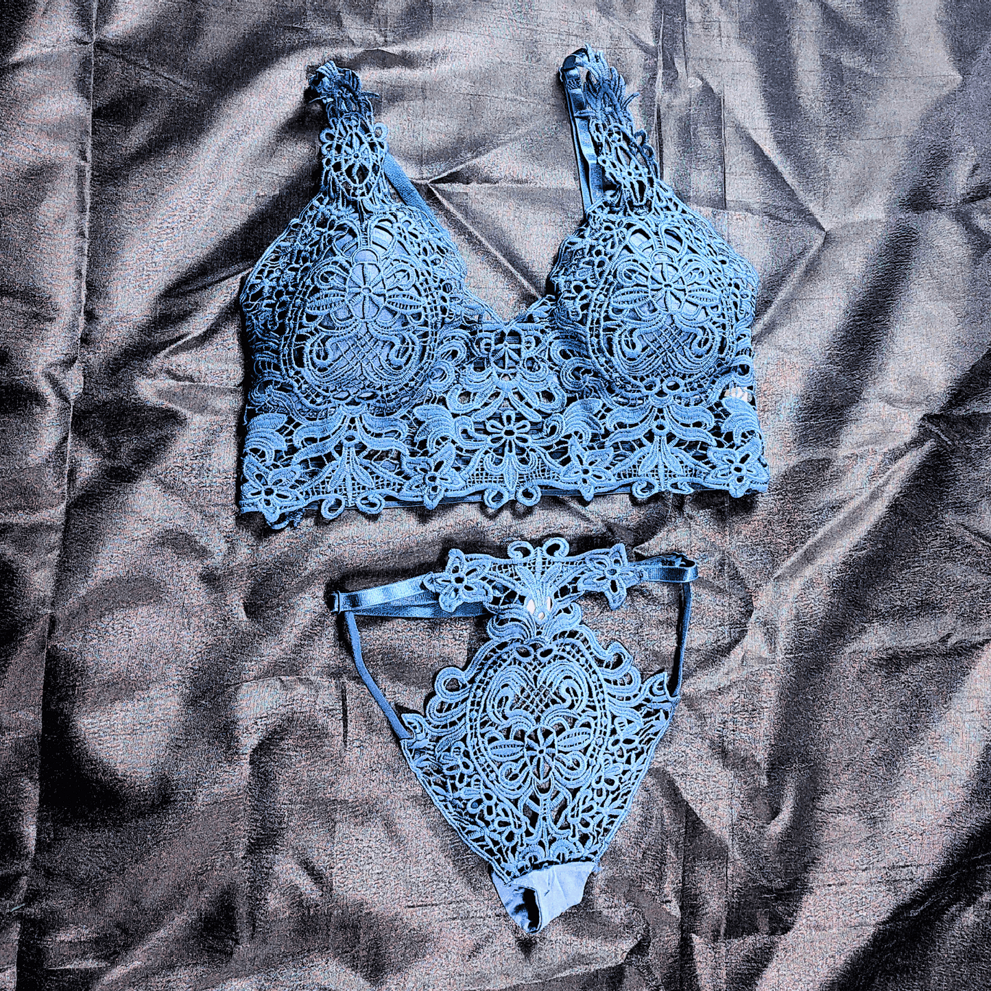 Lace Symphony Bralette Set | Color: Beige | Size: S/M |