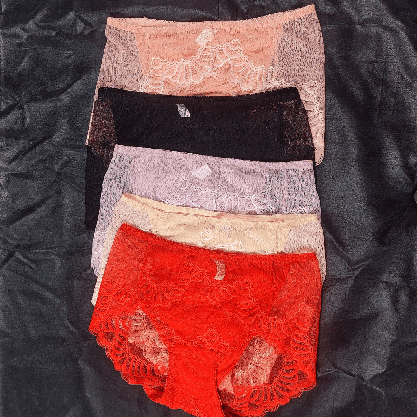 Pack of 5 - LaceWhisper Panties (Random Colors)