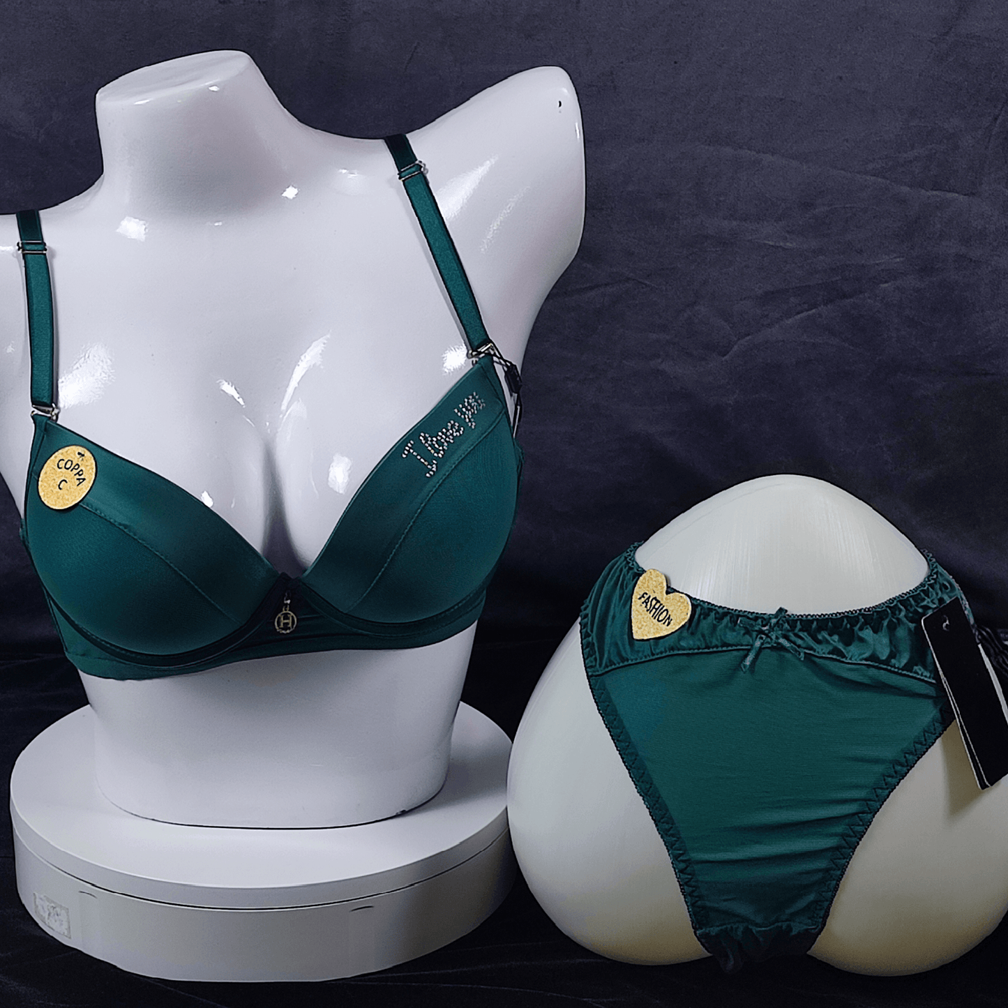 LoveWhisper Set | Color: Emerald Green | Size: 38 |