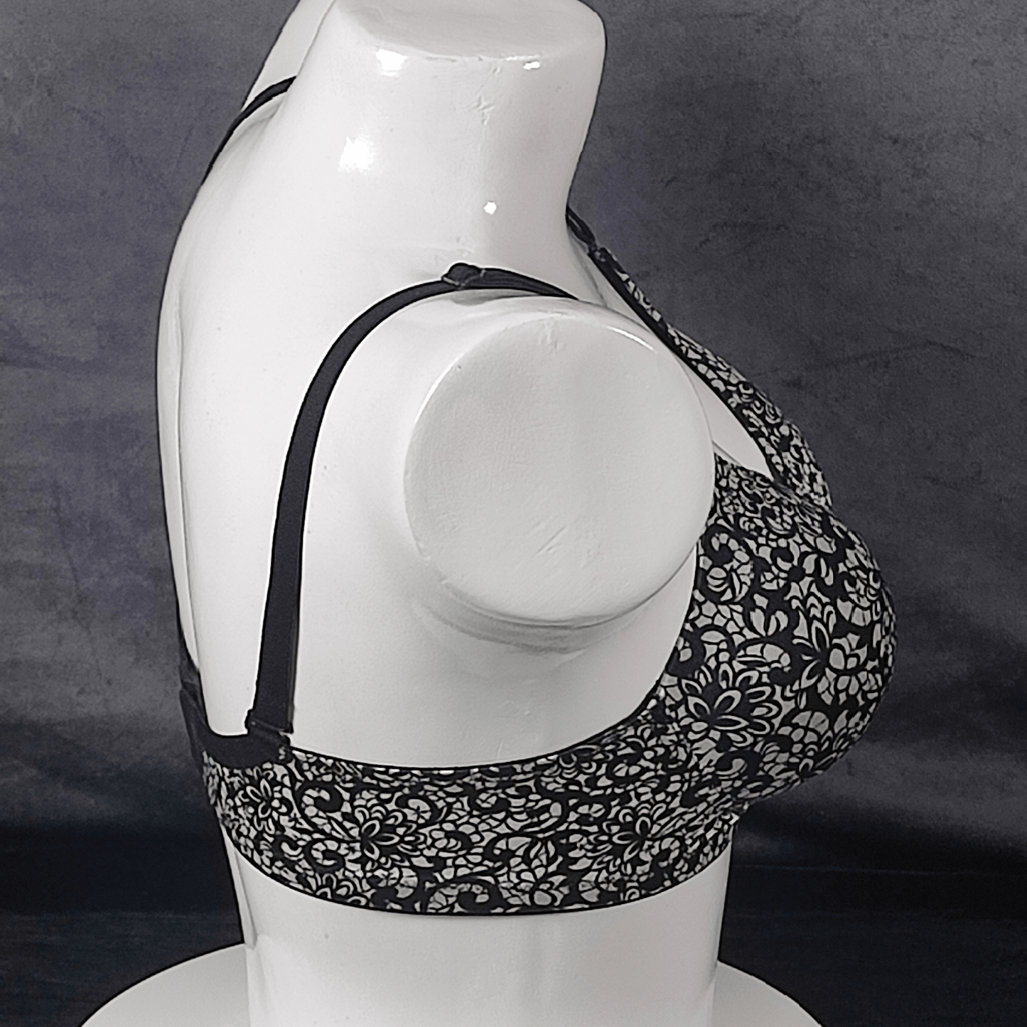 Dark Blossom Padded Bra | Color: Black | Size: 32 | Cup size: B