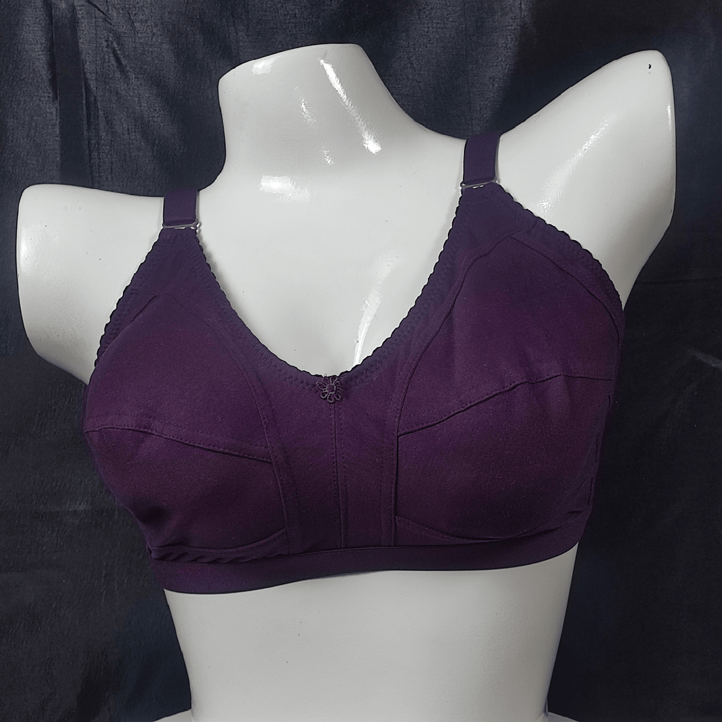SoftEase Hosiery Bra | Color: Purple | Size: 32 |