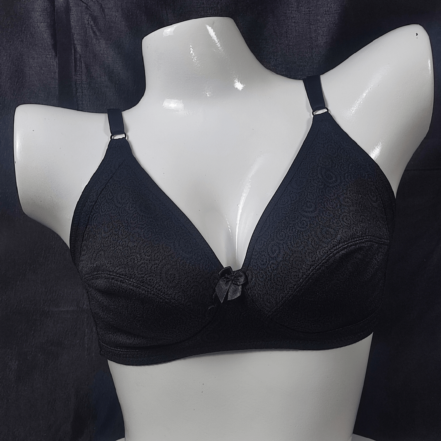 Breathable Lace Fit Bra (Black Temptation) - Bra - ComfyBliss