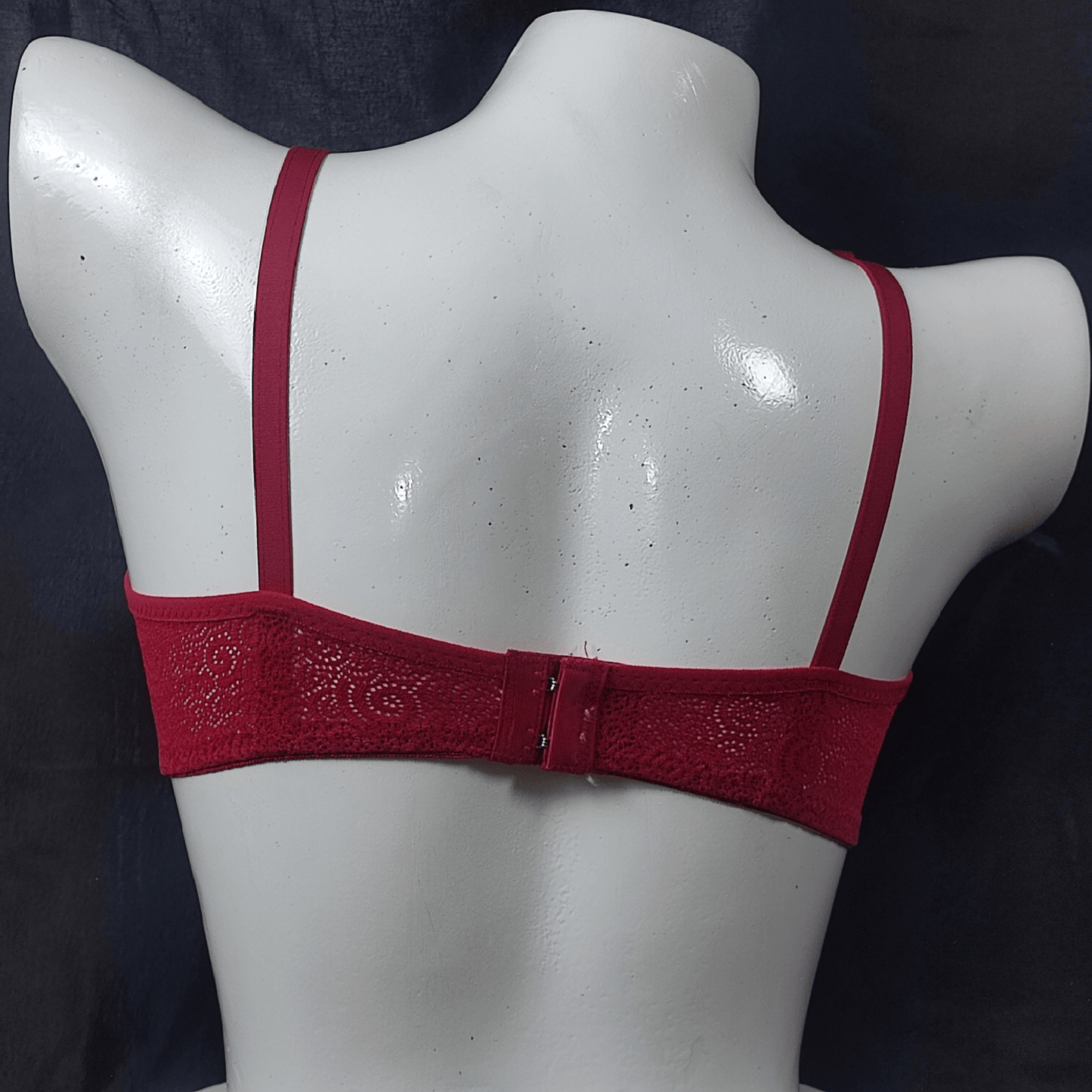 Breathable Lace Fit Bra (Red Velvet) - Bra - ComfyBliss