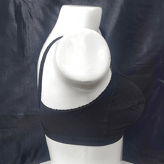 Cotton Bliss Embroidered Bra (Dark Night) - Bra - ComfyBliss