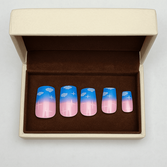 Dreamy Skies – Press - On Nail Set - Accessories - ComfyBliss
