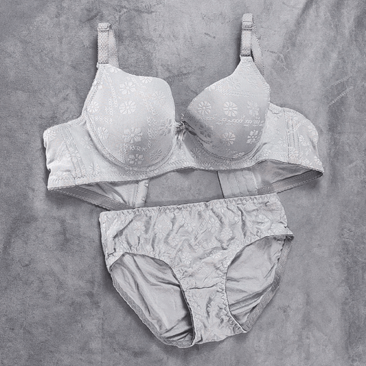 Elegance Essential Bra & Panty (Charcoal Grey) - Bra - ComfyBliss