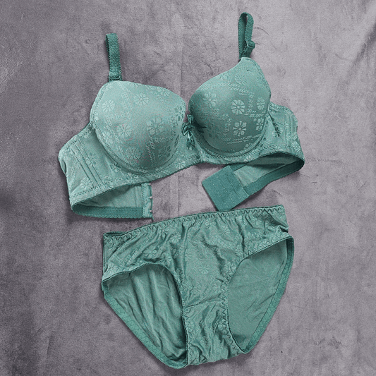Elegance Essential Bra & Panty (Emerald Green) - Bra - ComfyBliss