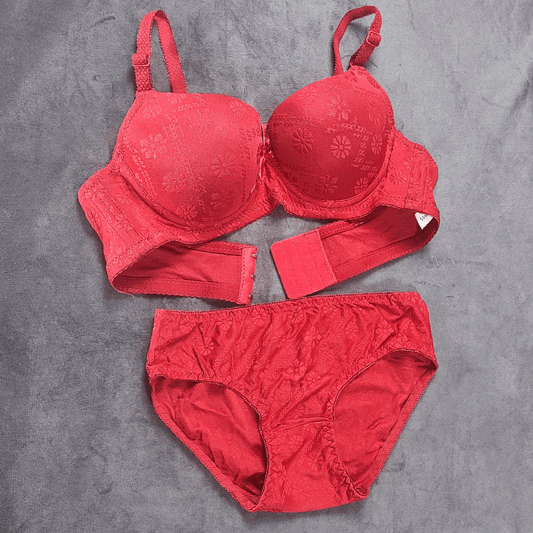 Elegance Essential Bra & Panty (Maroon Love) - Bra - ComfyBliss
