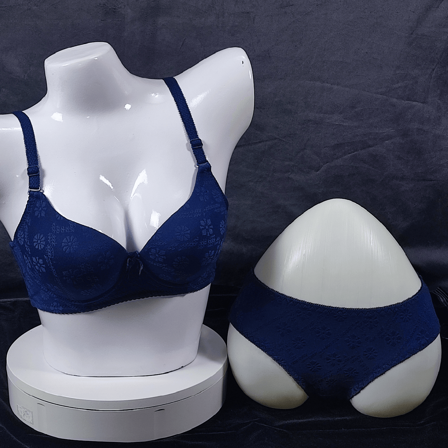 Elegance Essential Bra & Panty (Navy) - Bra - ComfyBliss