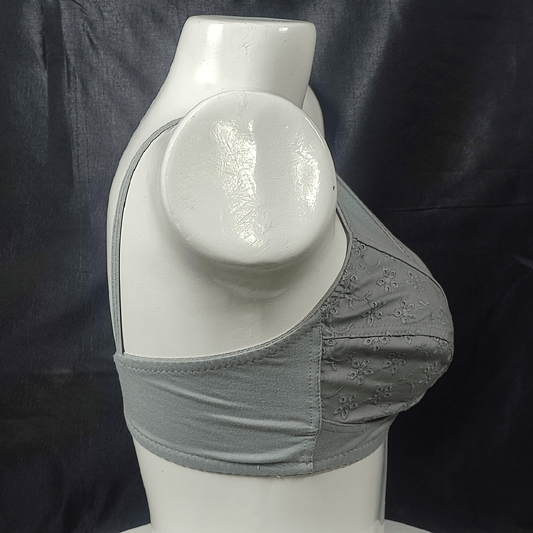 Embroidered Comfort Bra (Blush Orchid) - Bra - ComfyBliss