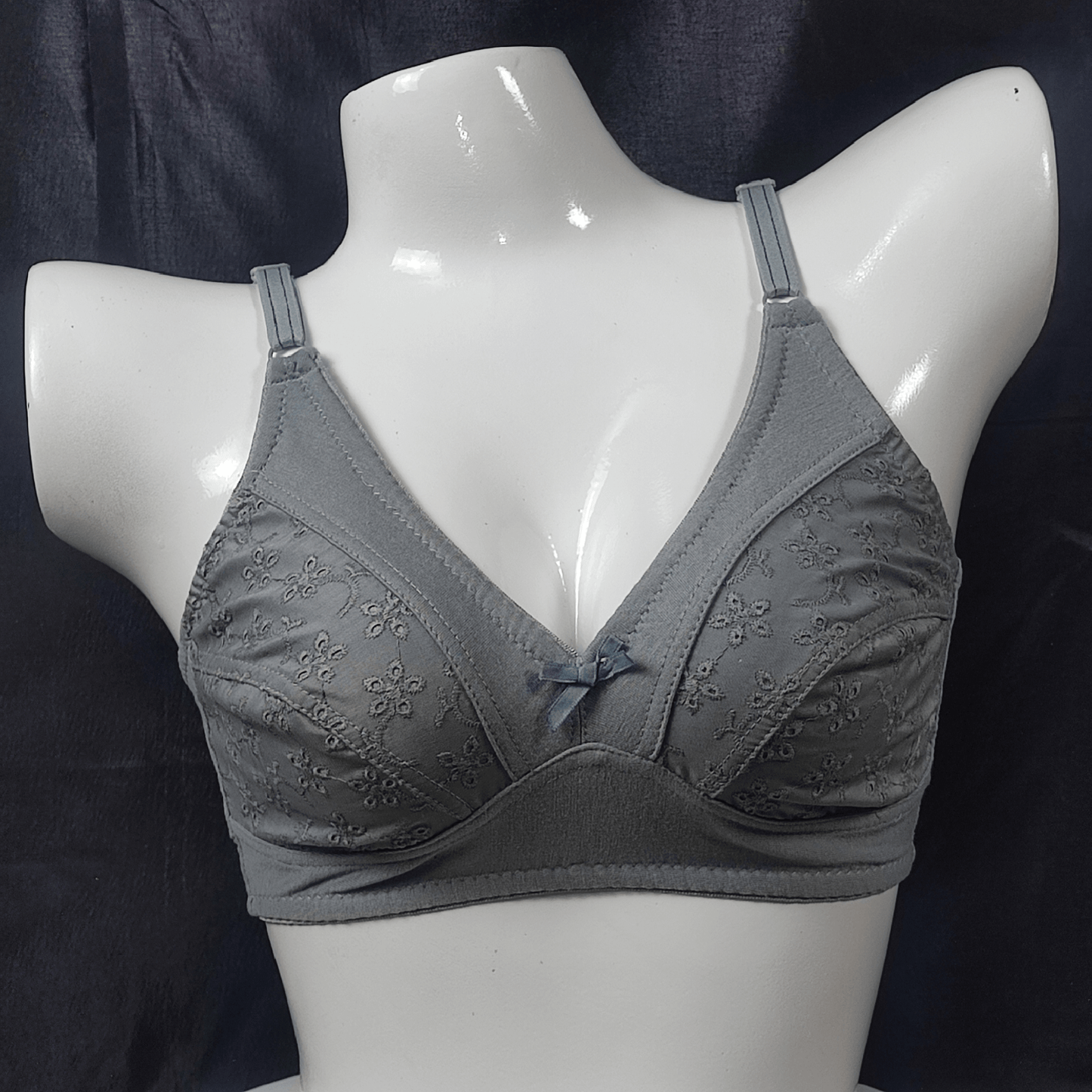 Embroidered Comfort Bra (Blush Orchid) - Bra - ComfyBliss