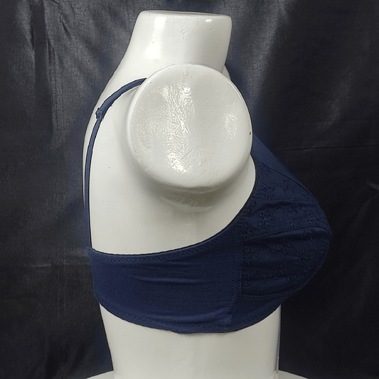 Embroidered Comfort Bra (Midnight Muse) - Bra - ComfyBliss