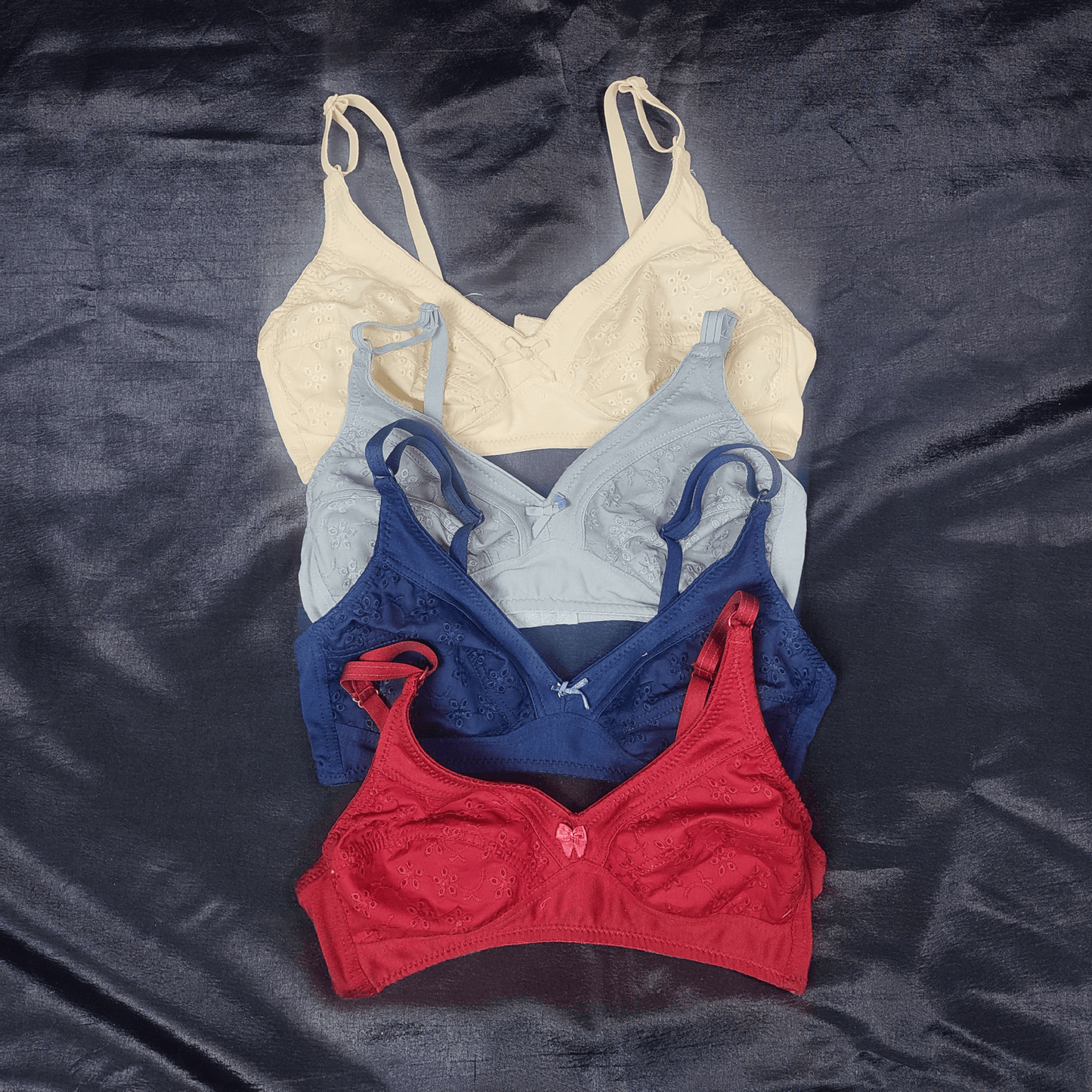 Embroidered Comfort Bra (Midnight Muse) - Bra - ComfyBliss