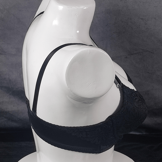 Floral Elegance Padded Bra (Obsidian Temptation) - Bra - ComfyBliss