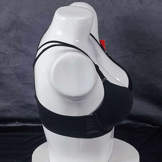 Front - Open Padded Bra (Blood Rose) - Bra - ComfyBliss