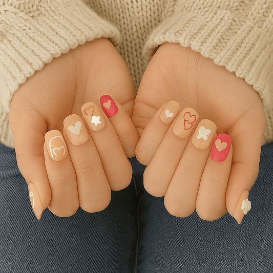 Heartbeat Crush – Press - On Nail Set - Accessories - ComfyBliss