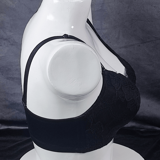 Lace Elegance Padded Bra (Midnight Seduction) - Bra - ComfyBliss