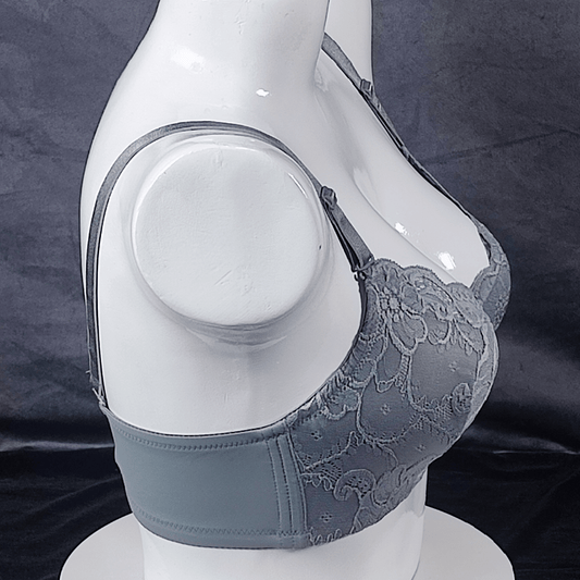 Lace Elegance Padded Bra (Smoky Sin) - Bra - ComfyBliss