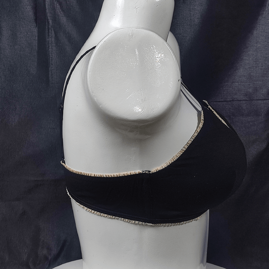 Lace - Trim Soft Bra (Obsidian Desire) - Bra - ComfyBliss