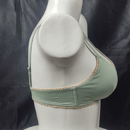 Lace - Trim Soft Bra (Poison Ivy) - Bra - ComfyBliss