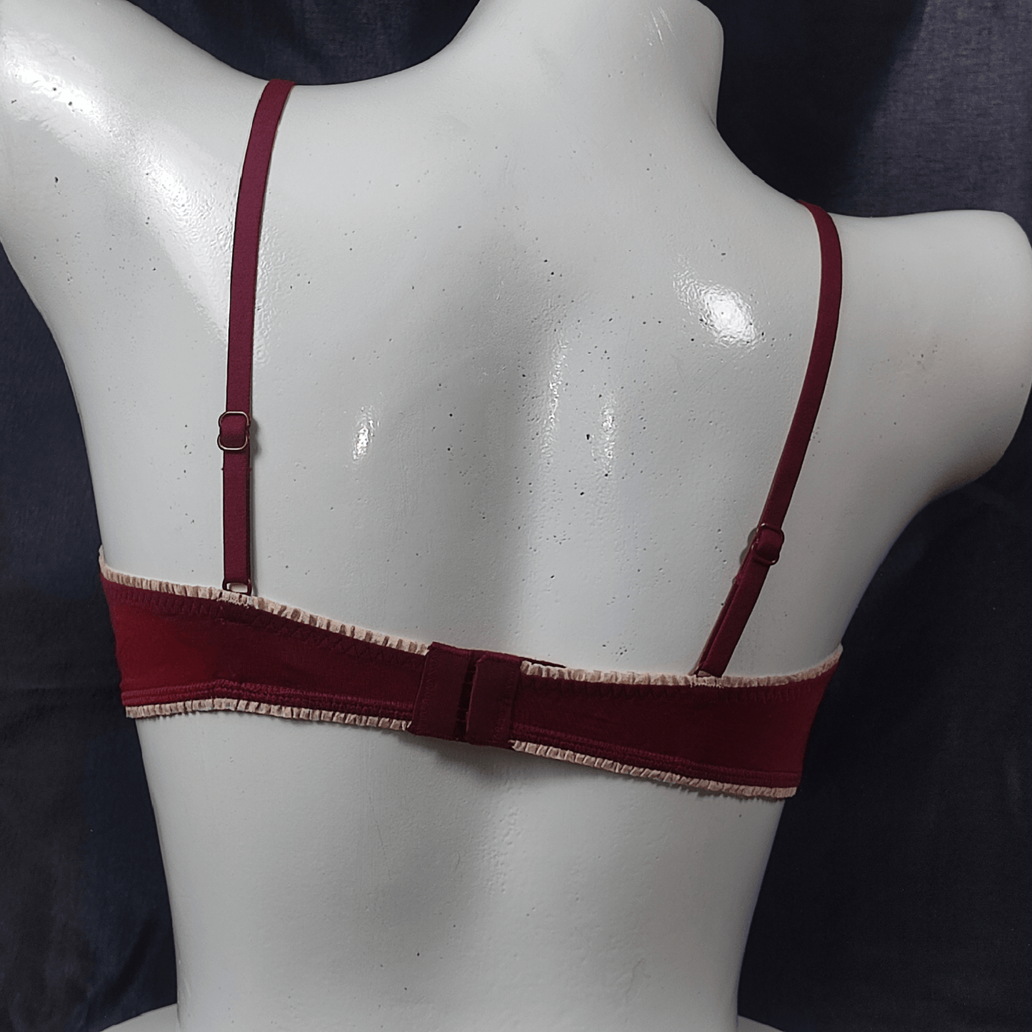 Lace - Trim Soft Bra (Scarlet Sin) - Bra - ComfyBliss
