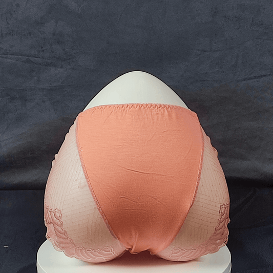 LaceWhisper Panties (Blush Provocation) - High - Waist Panties - ComfyBliss