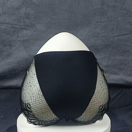 LaceWhisper Panties (Obsidian Temptress) - High - Waist Panties - ComfyBliss