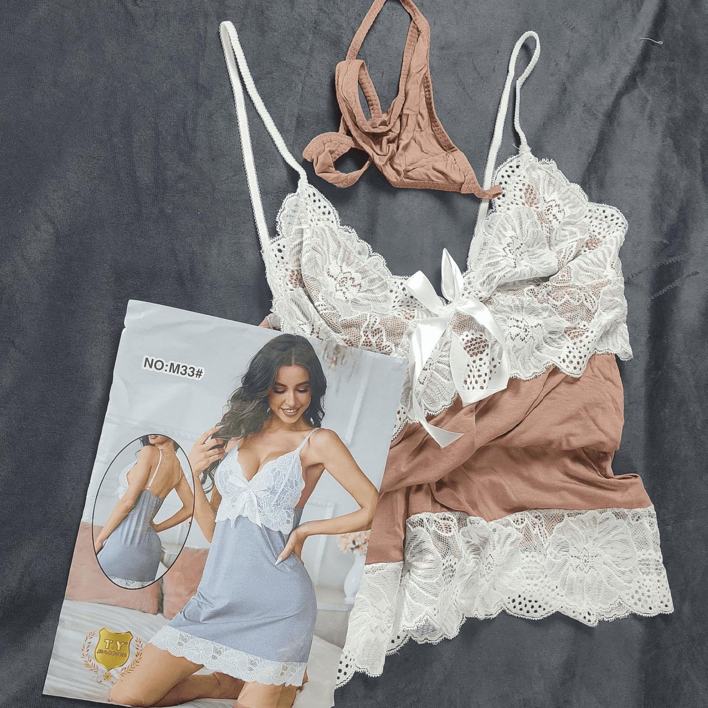 Luna Lace Nightdress - Camisoles & Shorts - ComfyBliss