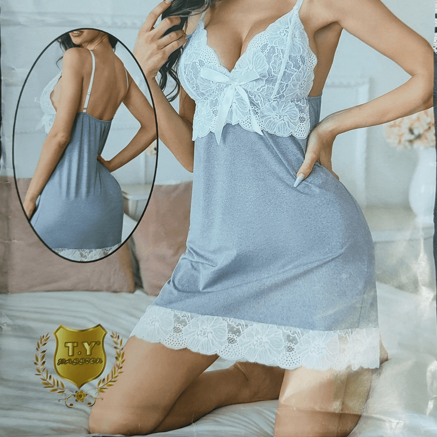 Luna Lace Nightdress - Camisoles & Shorts - ComfyBliss