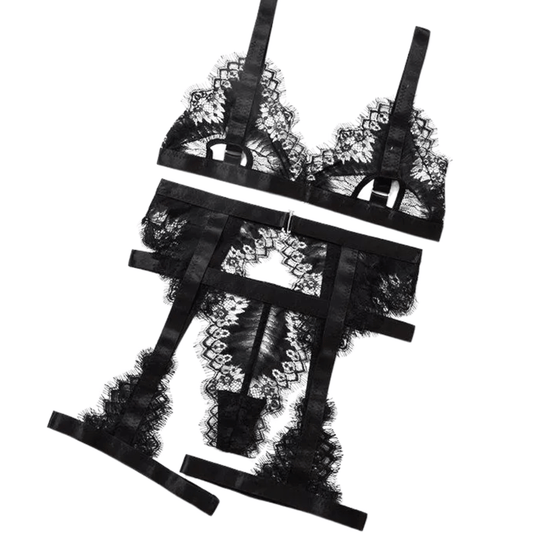 Midnight Temptation Lace Set - Nighties - ComfyBliss