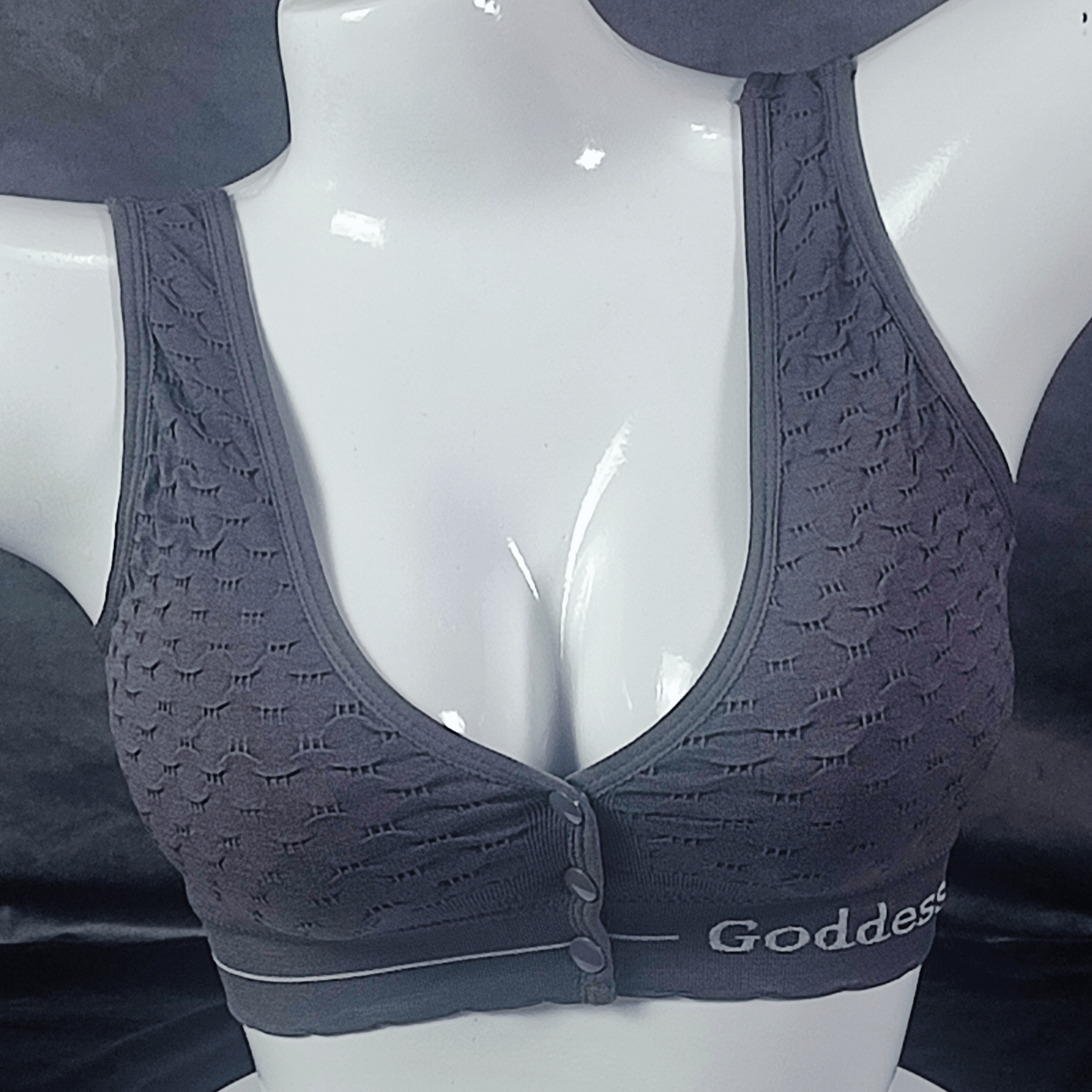 PowerFit Wireless Bra (Deadlift Grey) - Bra - ComfyBliss