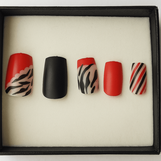 Red Rebel – Press - On Nail Set - Accessories - ComfyBliss