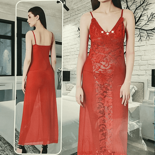 Scarlet Symphony Nightdress - Nightgowns - ComfyBliss