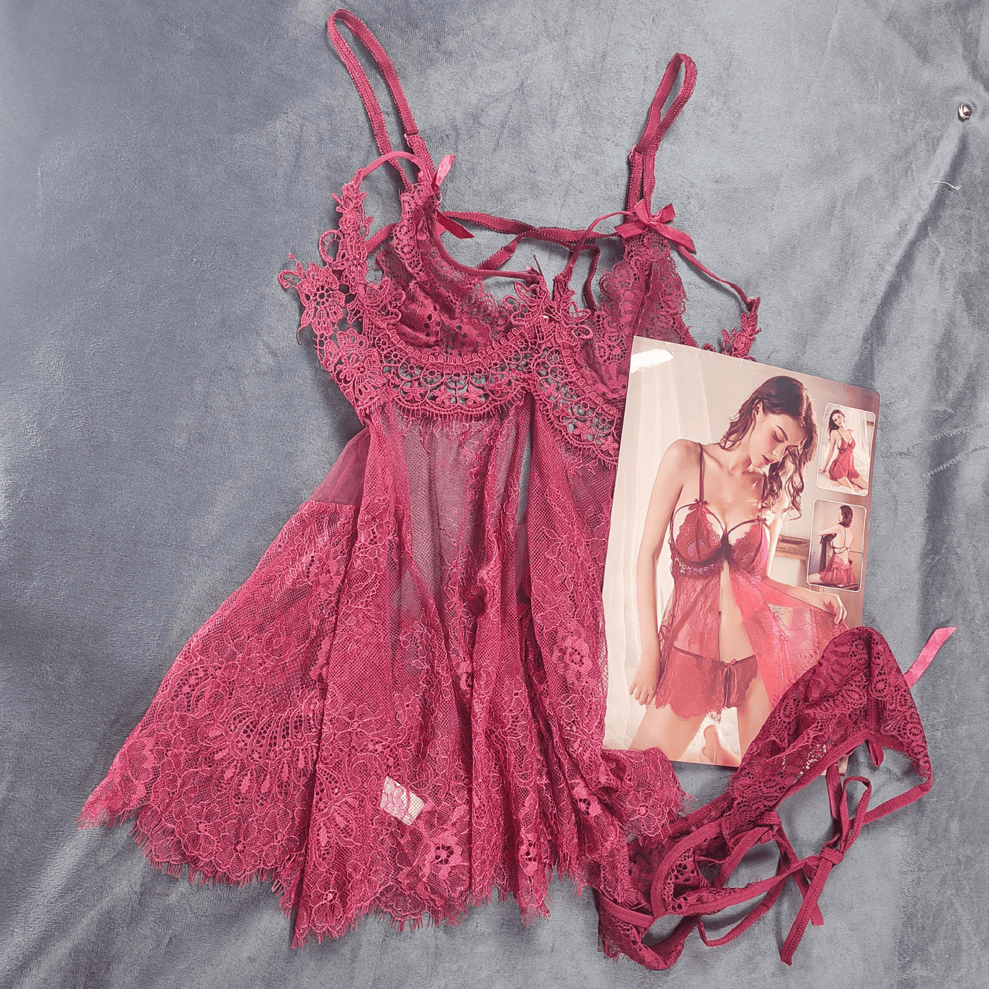 Scarlet Temptation Lingerie Set - Nighties - ComfyBliss