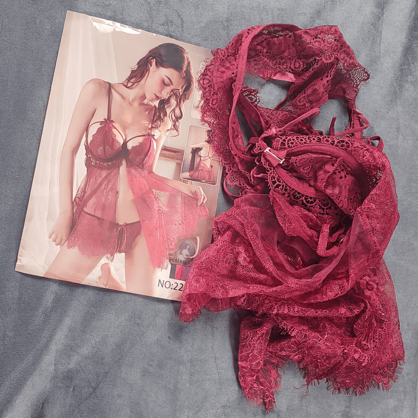 Scarlet Temptation Lingerie Set - Nighties - ComfyBliss