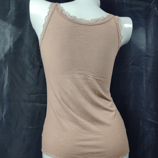 Soft Lace Camisole - Padded - Removeable (Dark Ember) - Camisoles & Shorts - ComfyBliss