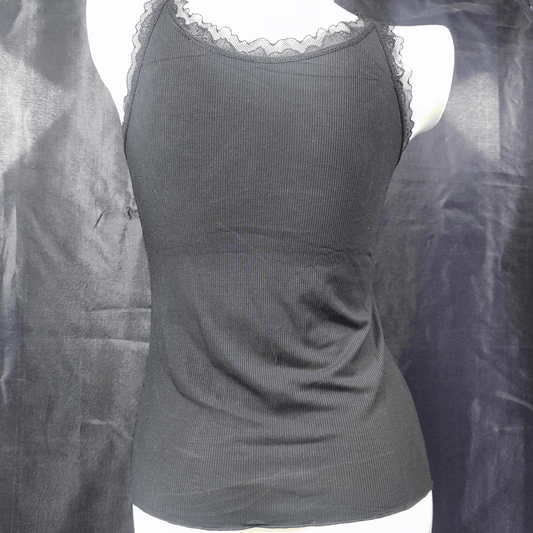 Soft Lace Camisole - Padded - Removeable (Raven Storm) - Camisoles & Shorts - ComfyBliss