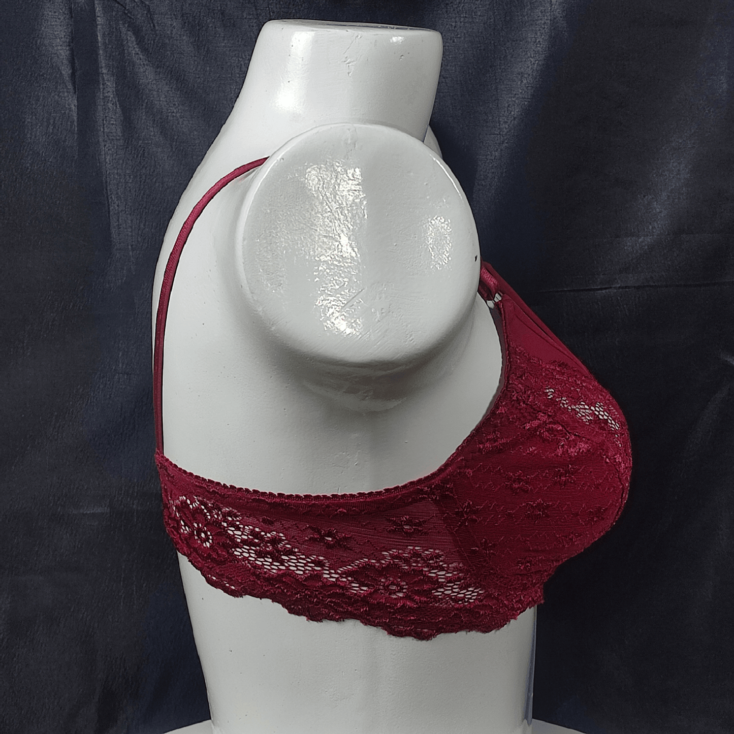 Soft Net Lace Bra (Bloodlust Maroon) - Bra - ComfyBliss