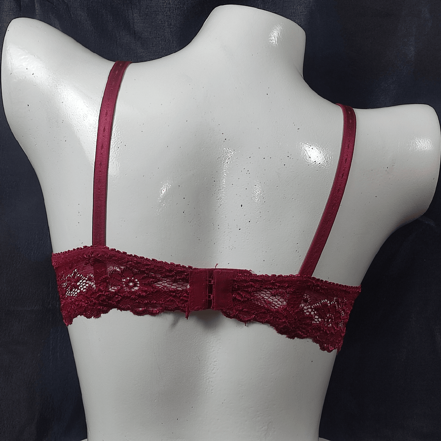 Soft Net Lace Bra (Bloodlust Maroon) - Bra - ComfyBliss