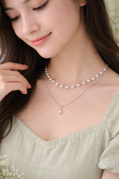 Classic Pearl Drop Necklace for Women