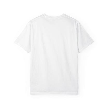 BAS CHILL KARO white unisex T-shirt by ComfyBliss, plain back, completely plain back