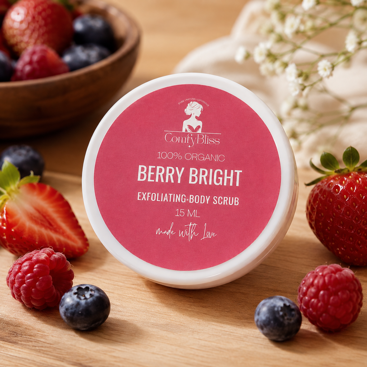 Berry Bright Exfoliating Body Scrub – Reveal Naturally Radiant Skin