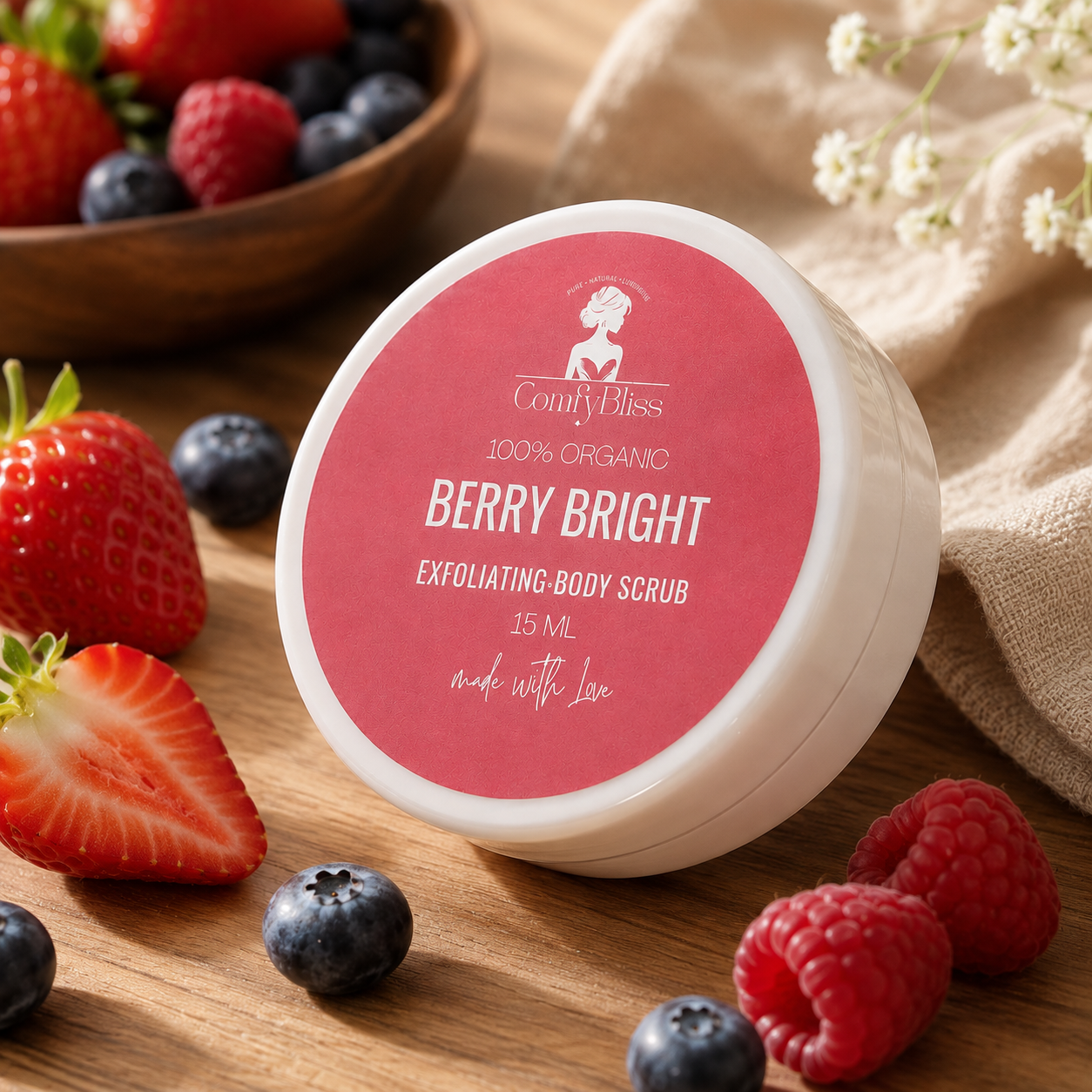 Berry Bright Exfoliating Body Scrub – Reveal Naturally Radiant Skin